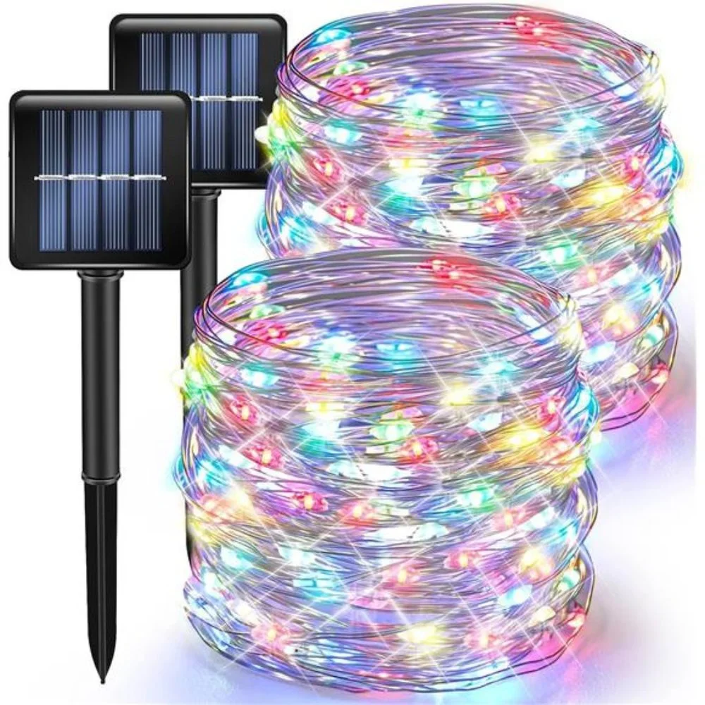 Outdoor Solar String Lights Fairy 120 LED Copper Wire Waterproof Garden Decor